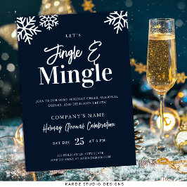 Elegante Silver Corporate Holiday Party Einladung