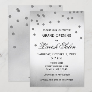 Elegante Silver Corporate Party Einladung