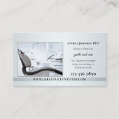 Elegante Silver Custom Foto Dentist Business Card Visitenkarte (Vorderseite)