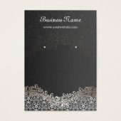Elegante Silver Damask Earring Display Cards (Vorderseite)