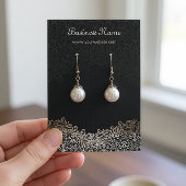 Elegante Silver Damask Earring Display Cards