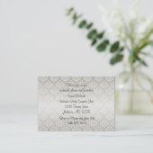 Elegante Silver Damask Style Wedding 1 Begleitkarte (Stehend Vorderseite)