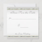 Elegante Silver Damask und rosa Rose Tischnummer (Rückseite)