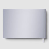 Elegante Silver Damask Wedding Gästebuch (Rückseite)