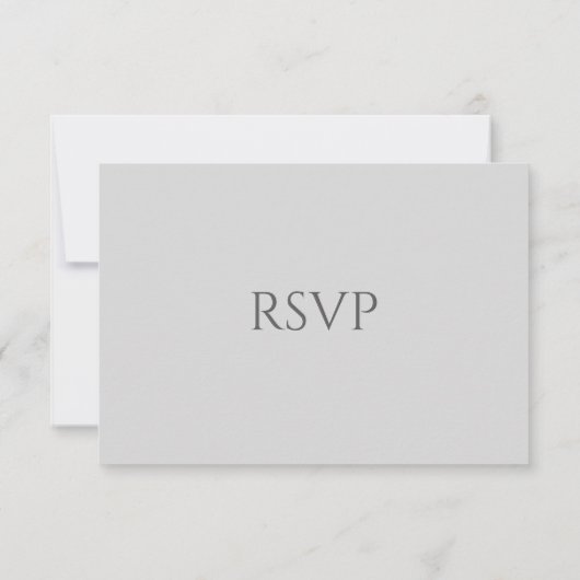 Elegante Silver Diamonds Wedding RSVP Card (Rückseite)