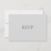 Elegante Silver Diamonds Wedding RSVP Card Karte (Rückseite)