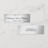 Elegante Silver Diploma Name Card Beilage Telefonnummerkarte (Vorne/Hinten)