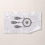 Elegante Silver Dreamcatcher Abstrakt Bath Badhandtuch Set (Handtuch)