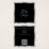 Elegante Silver Foil and Black Business Card (Vorne & Hinten)