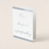 Elegante Silver Foil Beileid Card Folienkarte (Vorderseite)