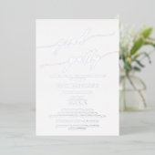 Elegante Silver Foil Calligraphy Graduation Party Folieneinladung (Stehend vorne)