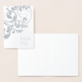 Elegante Silver Foil Dankeschön Card Folienkarte (Anzeige)