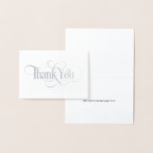 Elegante Silver Foil Dankeschön Card Folienkarte (Anzeige)