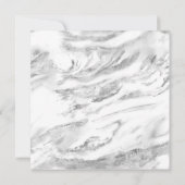 Elegante Silver Foil Marmor Hochzeit speichern Sie Save The Date (Rückseite)