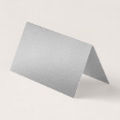 Elegante Silver Foil Script Double Foto RSVP Card Visitenkarten (Rückseite)