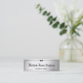 Elegante Silver Formal Abschluss Name Card Einlege Telefonnummerkarte (Stehend Vorderseite)