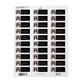 Elegante Silver Foto Abschluss Rücksendeadresse (Vorne)