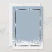 Elegante Silver Frame Dusty Blue Retirement Einladung (Rückseite)