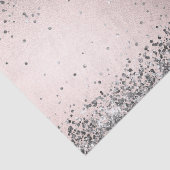 Elegante Silver Glitzer Imitate Metallic Blush Pin Seidenpapier (Ausschnitt)