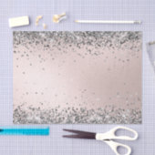 Elegante Silver Glitzer Imitate Metallic Blush Pin Seidenpapier (Handwerk)