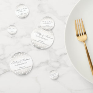 Elegante Silver Glitzer Lights Konfetti