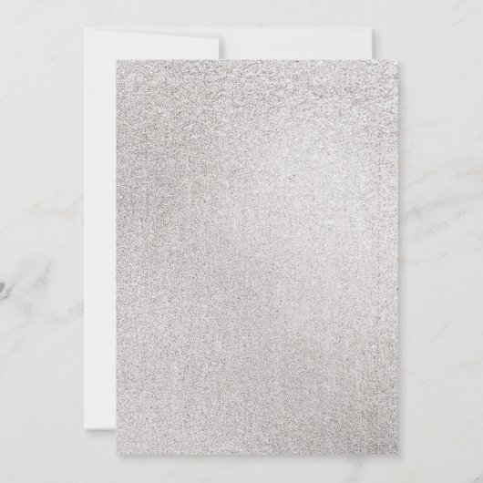 Elegante Silver Glitzer Red Holiday Party Einladung (Rückseite)