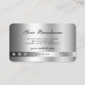 Elegante Silver Glitzer Sparkle Jewels Logo-Qualit Visitenkarte (Rückseite)