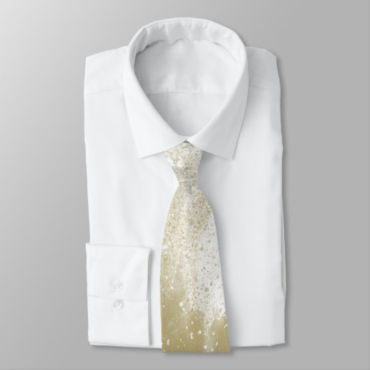 Elegante Silver Gold Wedding Grooms Trauzeuge Krawatte (Gebunden)