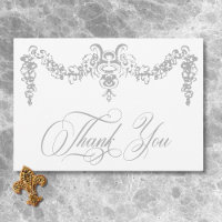 Elegante Silver Gray Chinoiserie Cherub Wedding