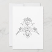 Elegante Silver Gray Chinoiserie Cherub Wedding Einladung (Rückseite)