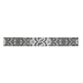 Elegante Silver Gray Circles Metallic Look Ribbon Satinband (Vorderseite)
