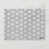 Elegante Silver Gray Wedding Tischnummer Card (Rückseite)