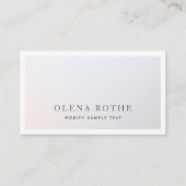 Elegante Silver Gray White Border Beruflich Cal Telefonnummerkarte (Vorderseite)