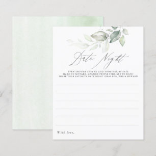 Elegante Silver Greenerity Blätter Datum Nacht Ide