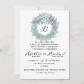 Elegante Silver Greenish Blue Christmas Einladung (Vorderseite)