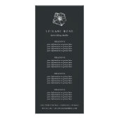 Elegante Silver Hibiskus Blume | Preise/Dienstleis Werbekarte (Vorne)