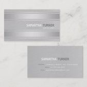 Elegante Silver Imitate Berufliche Streifen Visitenkarte (Vorne/Hinten)