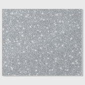 Elegante Silver Imitate Glamour Glitzer Geschenkpapier (Flach)
