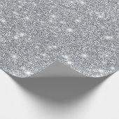 Elegante Silver Imitate Glamour Glitzer Geschenkpapier (Ecke)