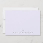 Elegante Silver Imitate Grünpflanzen Hochzeit Dankeskarte (Rückseite)