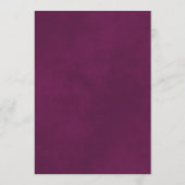 Elegante Silver Lace Cassis Lila auf Gray Wedding Menükarte (Rückseite)