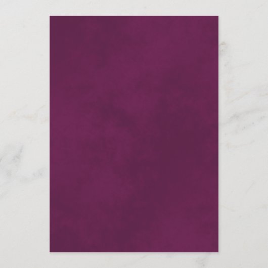 Elegante Silver Lace Cassis Lila auf Gray Wedding Menükarte (Rückseite)