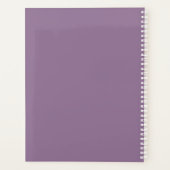 Elegante Silver & Lila Eukalyptus-Hochzeit Planer (Rückseite)