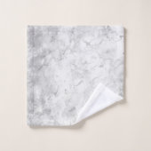 Elegante Silver Marble Badhandtuch Set (Waschlappen)