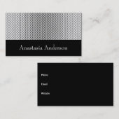 Elegante Silver Metal-Visitenkarte Visitenkarte (Vorne/Hinten)