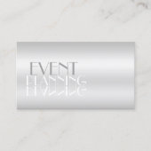 Elegante Silver Mirror Letters Beruflich Moderne Visitenkarte (Vorderseite)