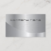 Elegante Silver Modern Corporate Business Card Visitenkarte (Vorderseite)