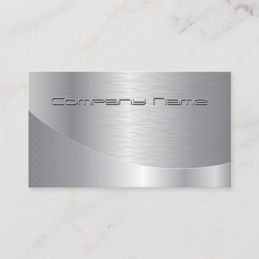 Elegante Silver Modern Corporate Business Card Visitenkarte (Vorderseite)