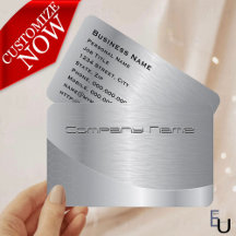 Elegante Silver Modern Corporate Business Card