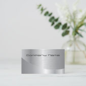 Elegante Silver Modern Corporate Business Card Visitenkarte (Stehend Vorderseite)